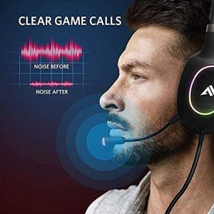 Abkoncore CH55 RGB LED Gaming Headset w/ Noise-cancelling Microphone