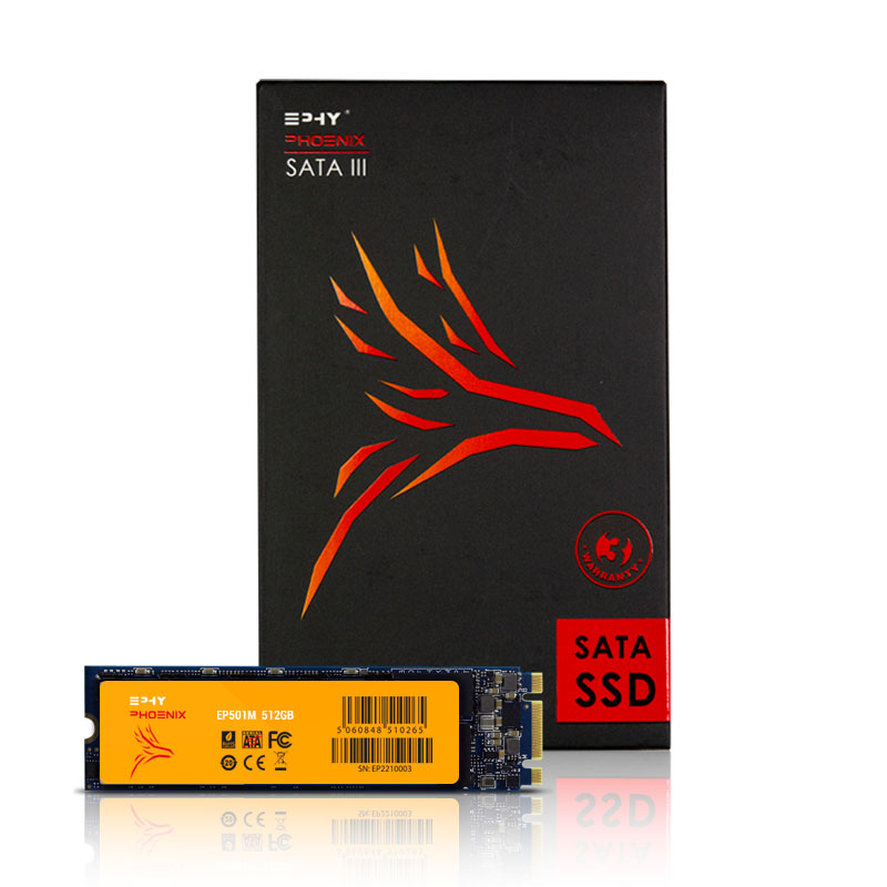EPHY Phoenix 512GB m.2 SATA SSD SATA III Internal Solid State Drive