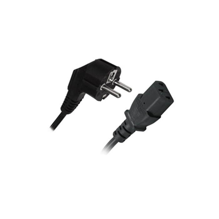 EPHY 1m Shuko Euro Plug  to Kettle C13 Mains Power Cable CEE7/7-IEC C13