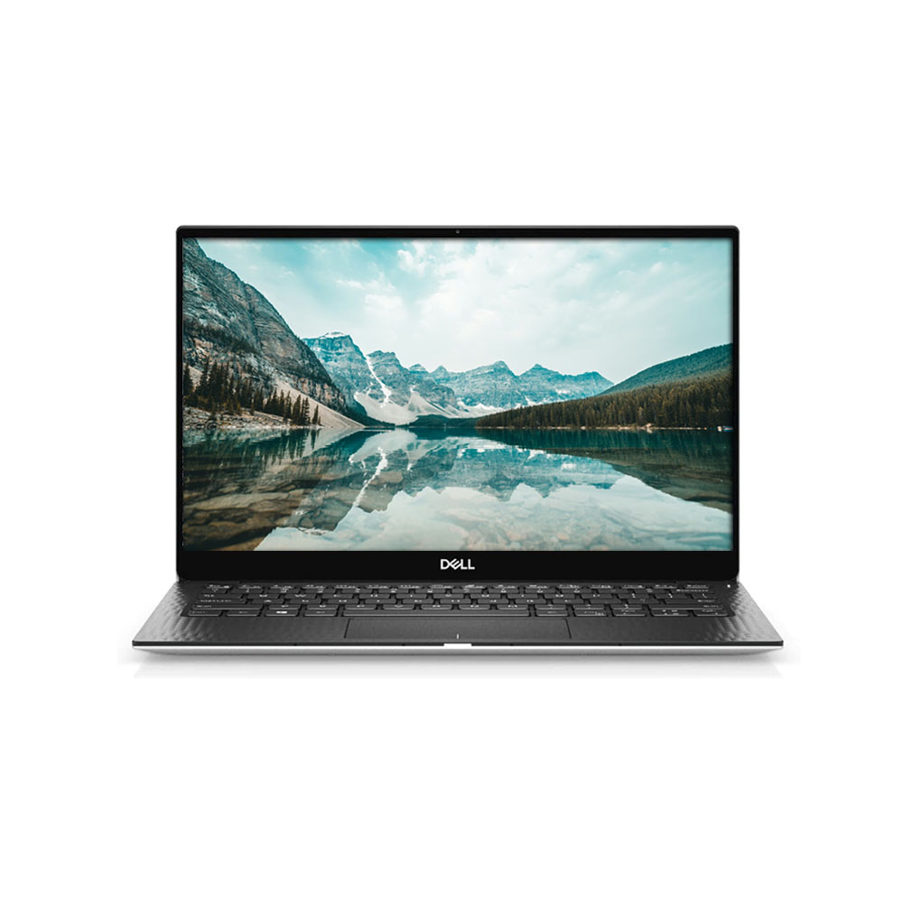 Dell XPS 13 9305 front view showing 13.3 inch display and keyboard in silver finish