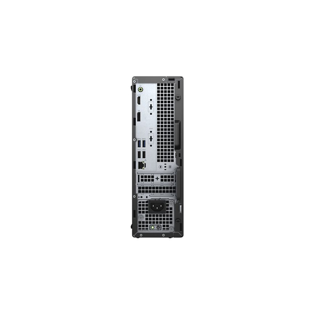 Dell OptiPlex 3080 SFF desktop angled left front view showing slim chassis