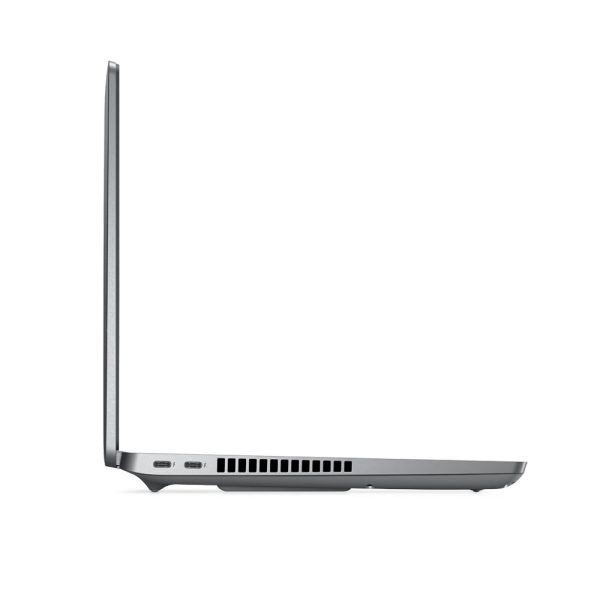 Dell Latitude 5431 open at 90 degrees turned left showing right side ports